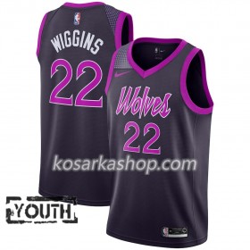Dres Minnesota Timberwolves Andrew Wiggins 22 Nike 2018-19 City Edition Ljubičasta Swingman - Dječji